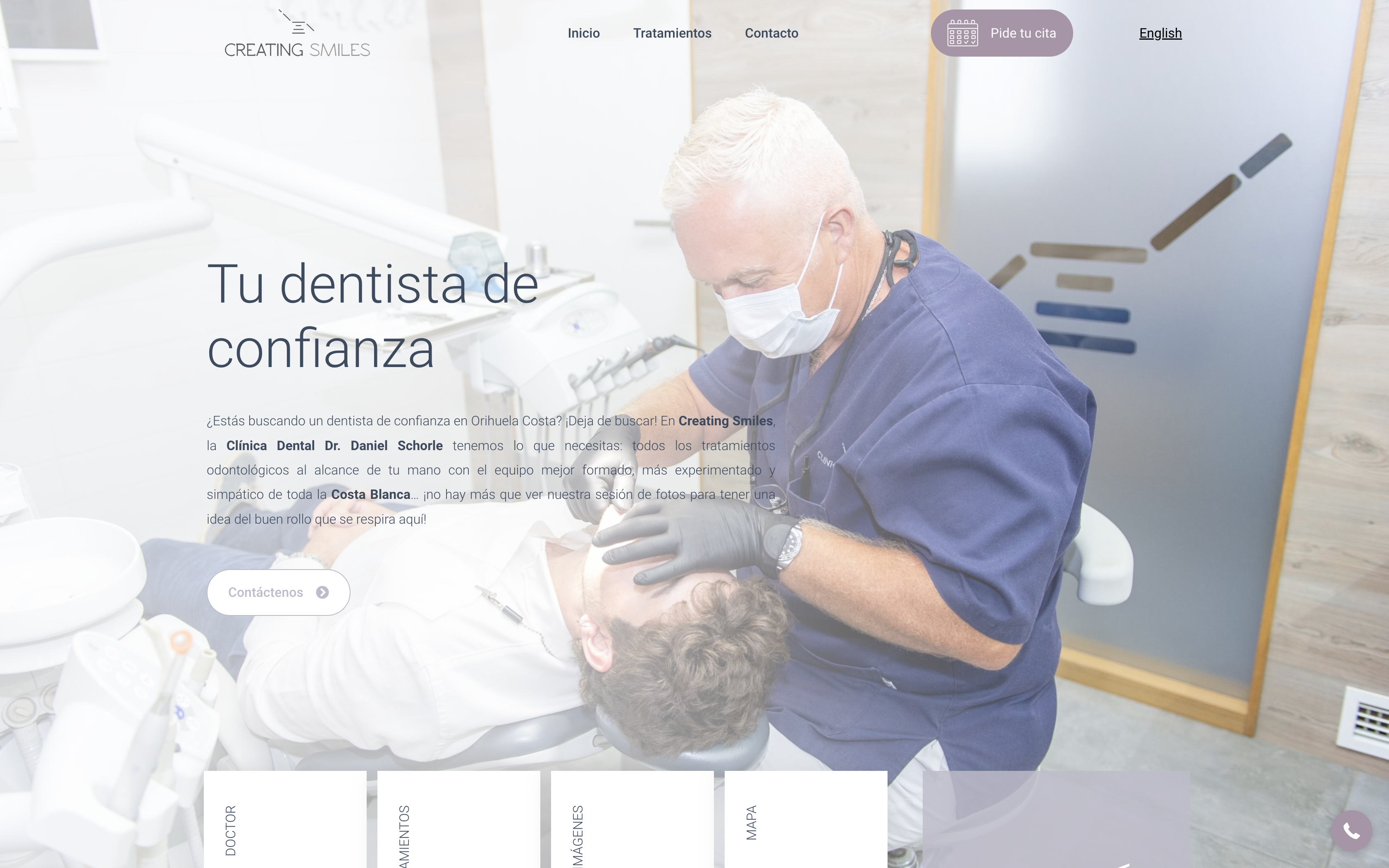 de diseño web para una clínica dental