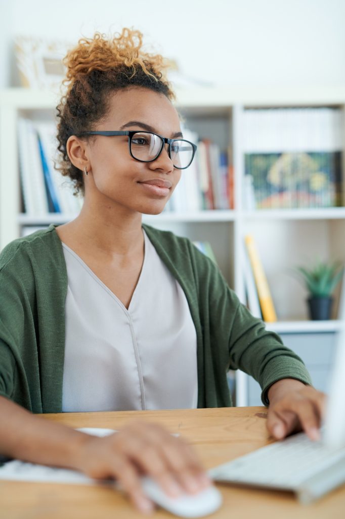 Young African-American Businesswoman at Work